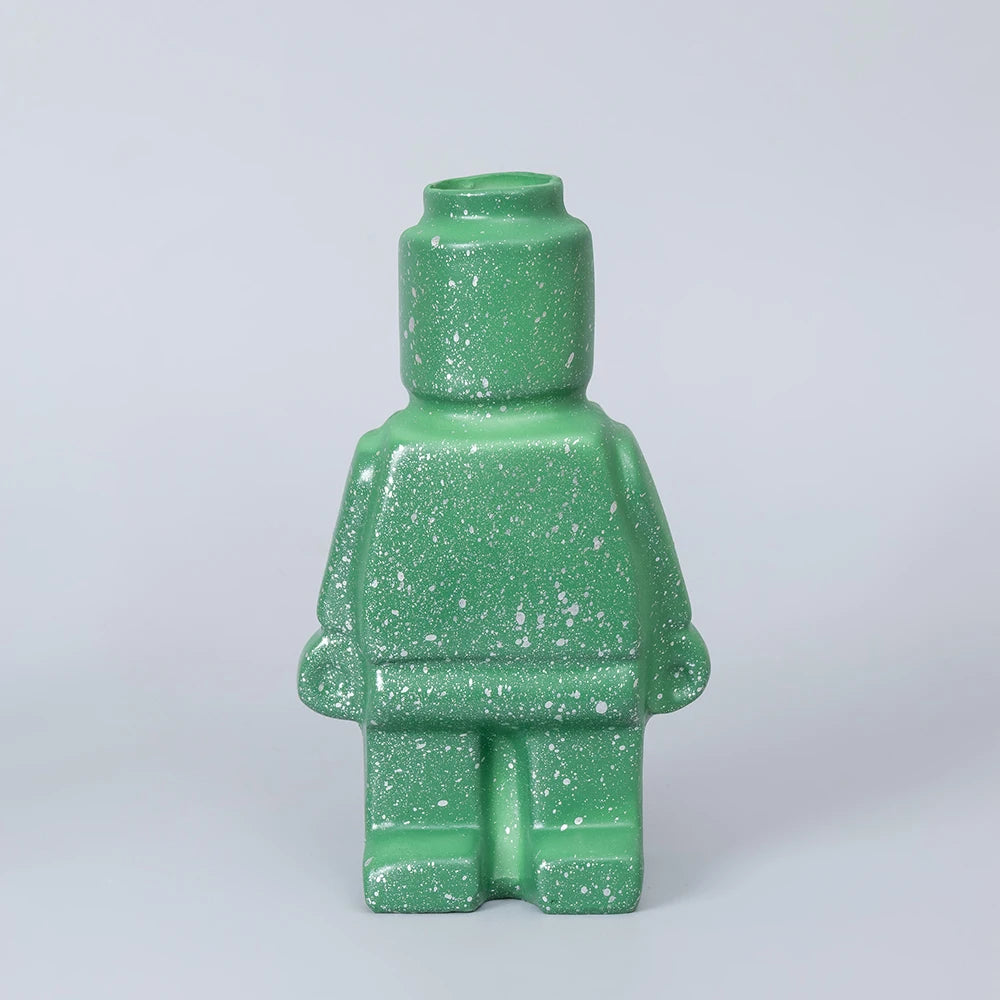 Nordic Style Ceramic Robot Vase