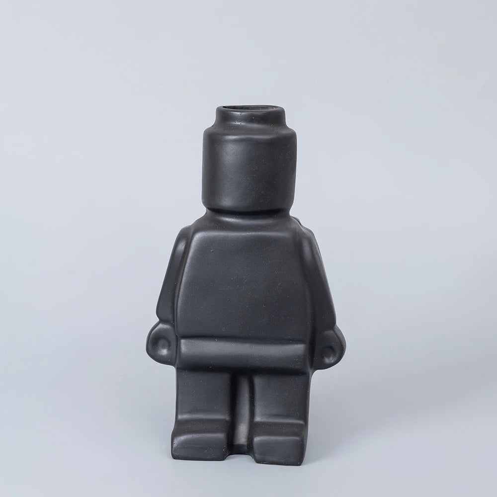 Nordic Style Ceramic Robot Vase