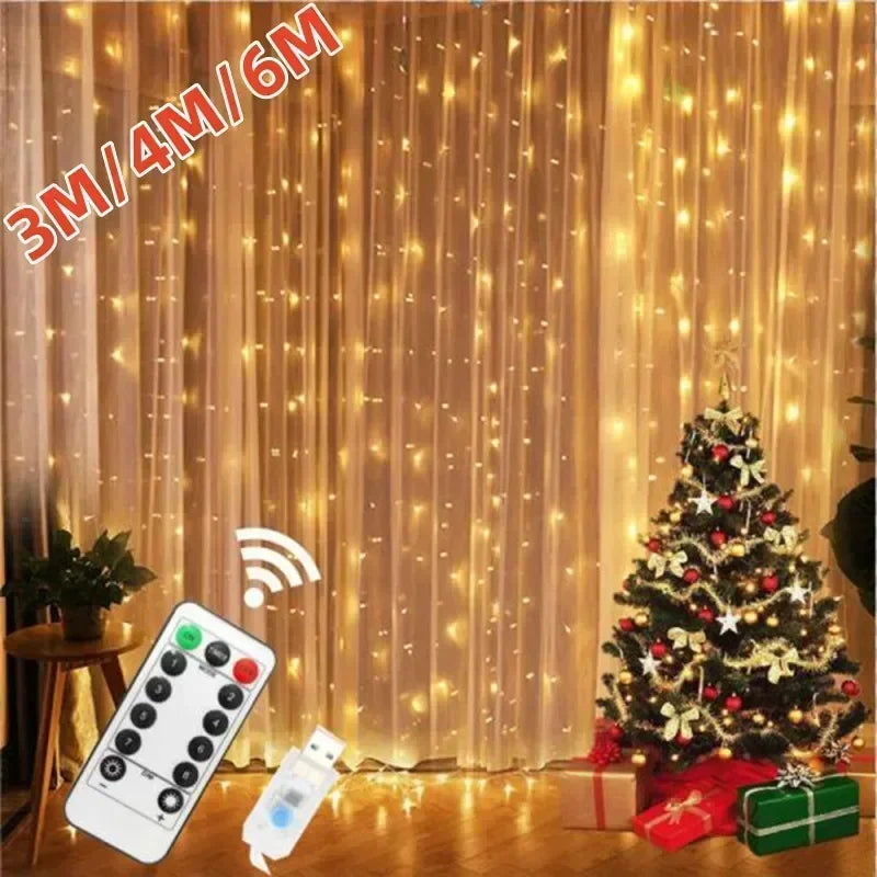 6x3M / 3x3m Curtain Garland light