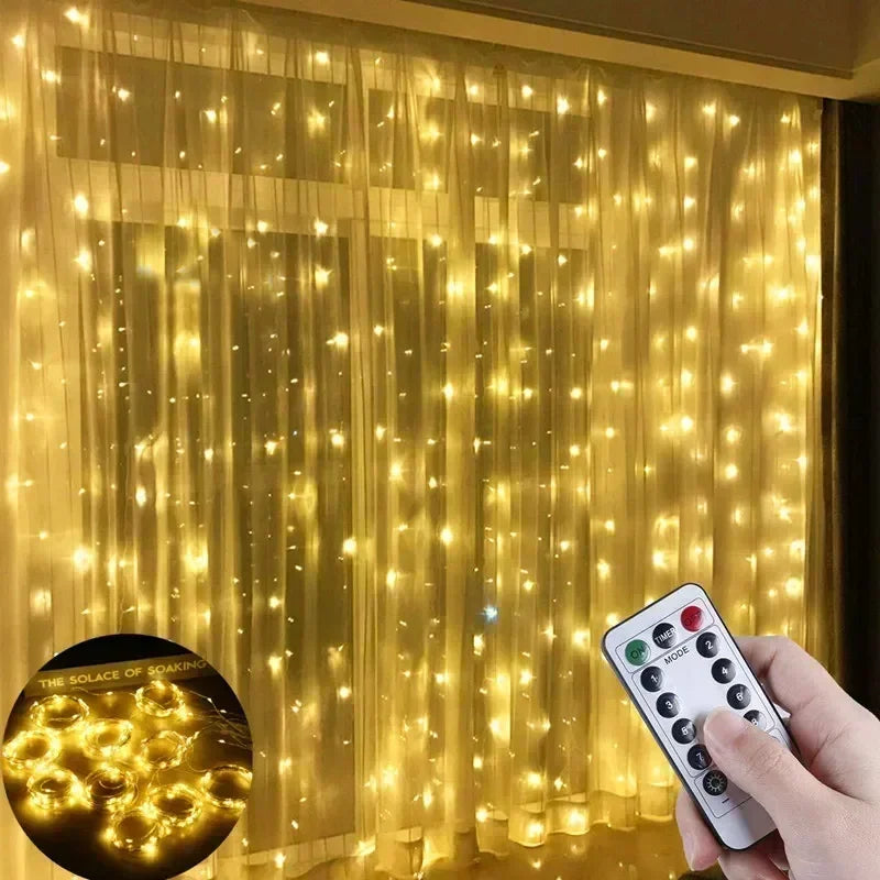 6x3M / 3x3m Curtain Garland light
