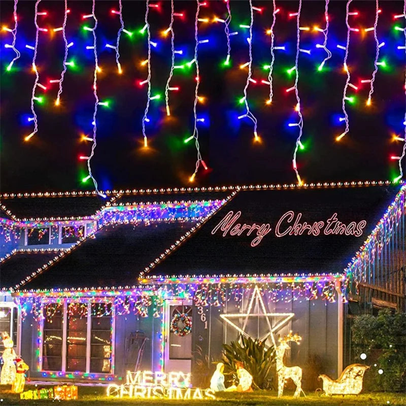 Christmas Lights Waterfall Outdoor Decoration