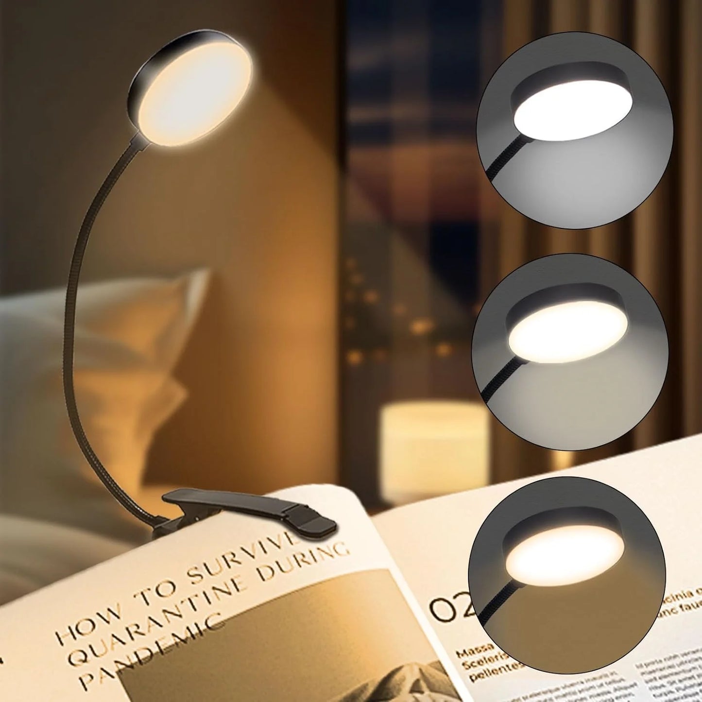 LED Book Light USB Rechargeable