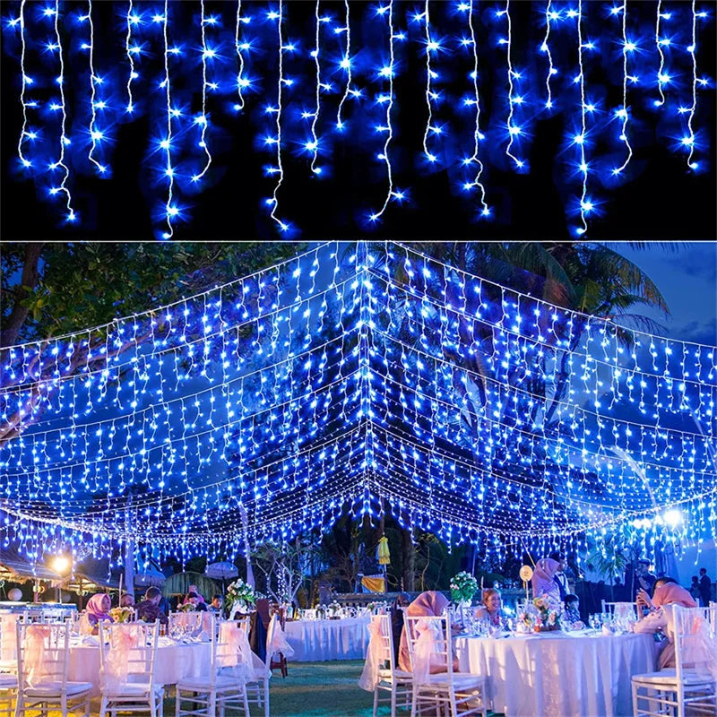 Christmas Lights Waterfall Outdoor Decoration