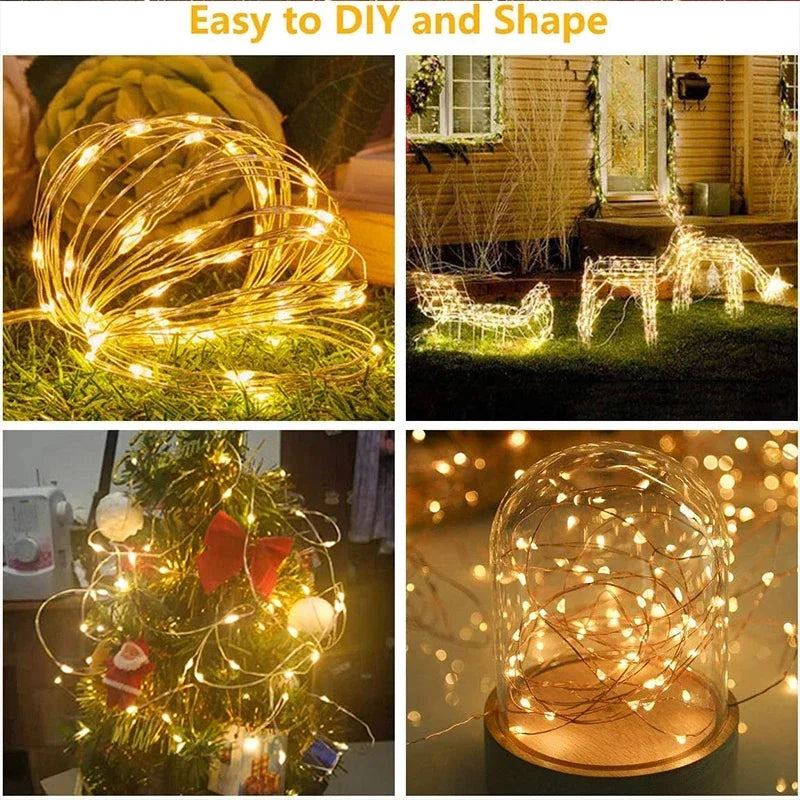 3M LED Curtain String Lights USB