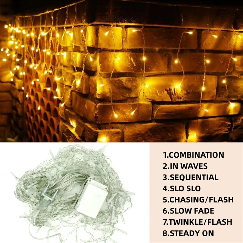 Christmas Lights Waterfall Outdoor Decoration