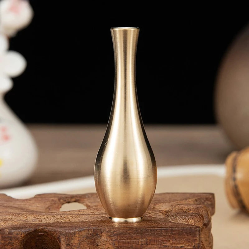 Striped Ceramic-Like Plastic Vase