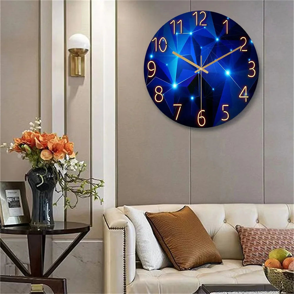 Dark Blue Wall Clock