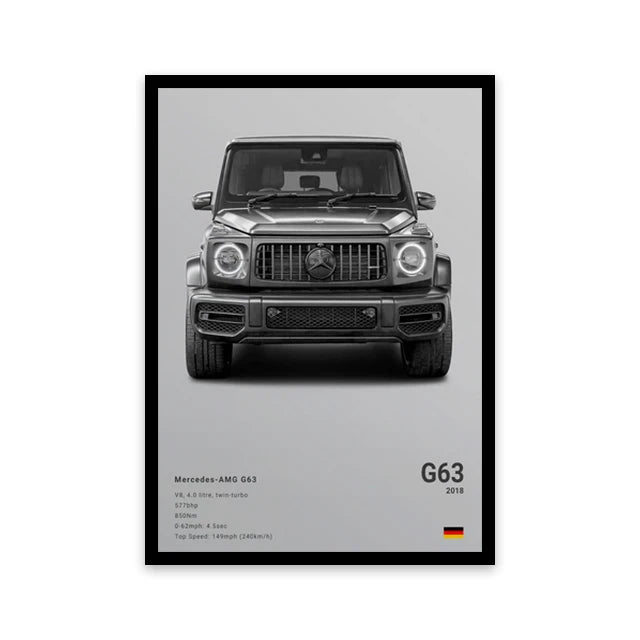 Cars Wall Art Print Poster
