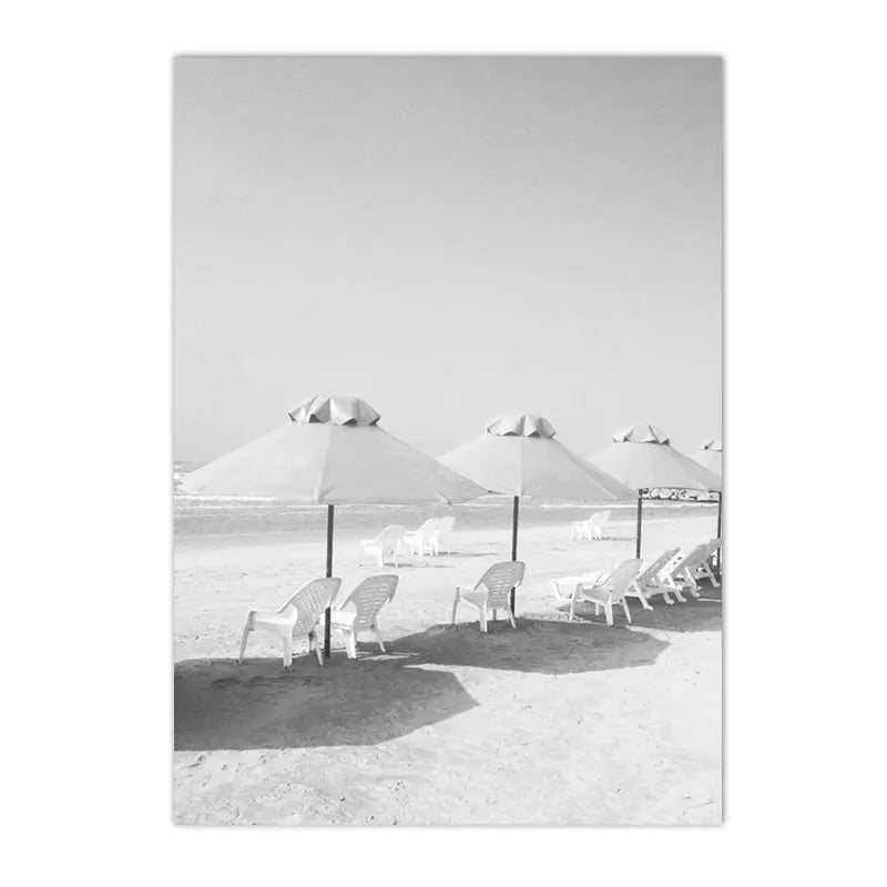 Black And White Palm Tree Art