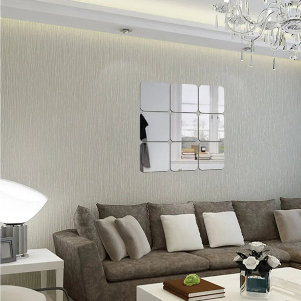 Self-adhesive 3D Square Acrylic Mirror