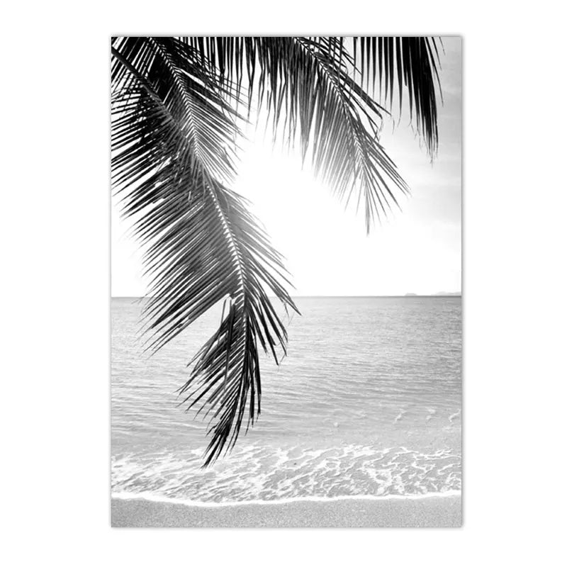 Black And White Palm Tree Art