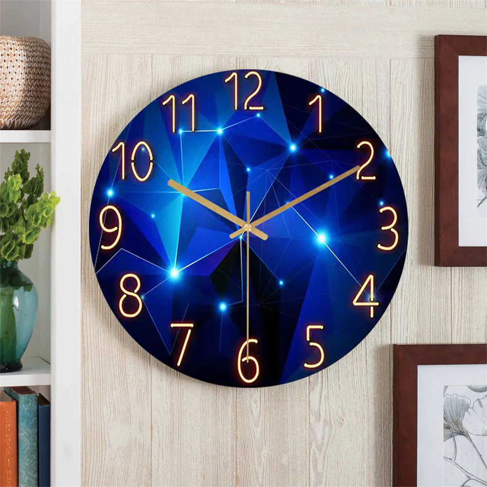 Dark Blue Wall Clock