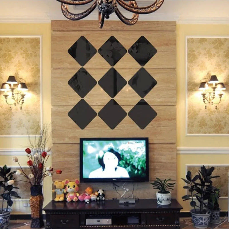 Self-adhesive 3D Square Acrylic Mirror
