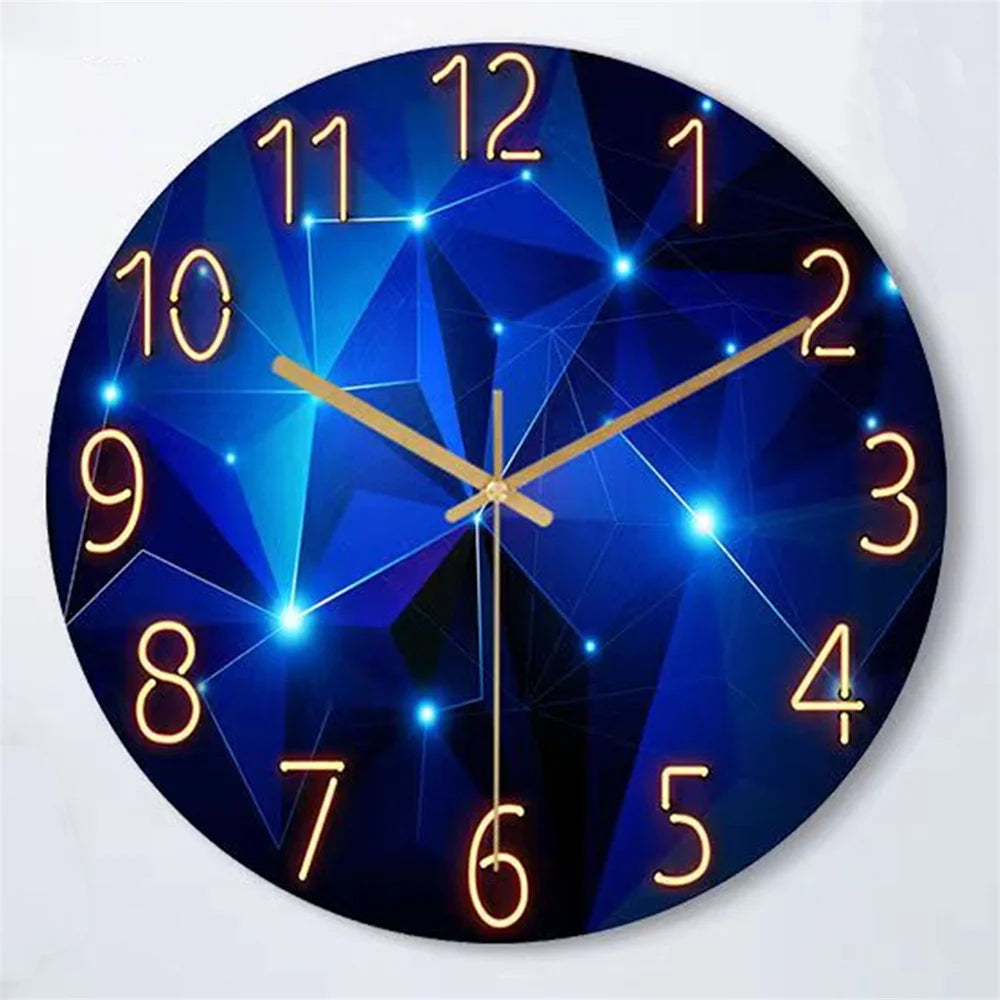 Dark Blue Wall Clock