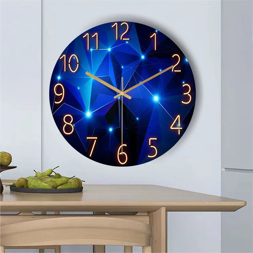 Dark Blue Wall Clock