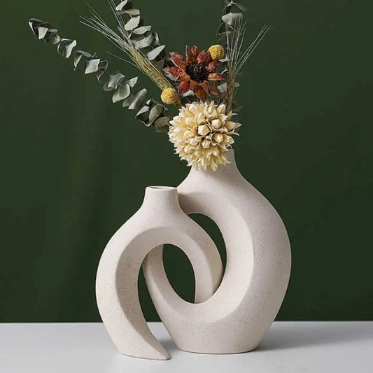 Ceramic Vase Set White