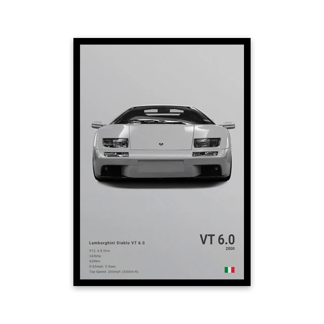 Cars Wall Art Print Poster