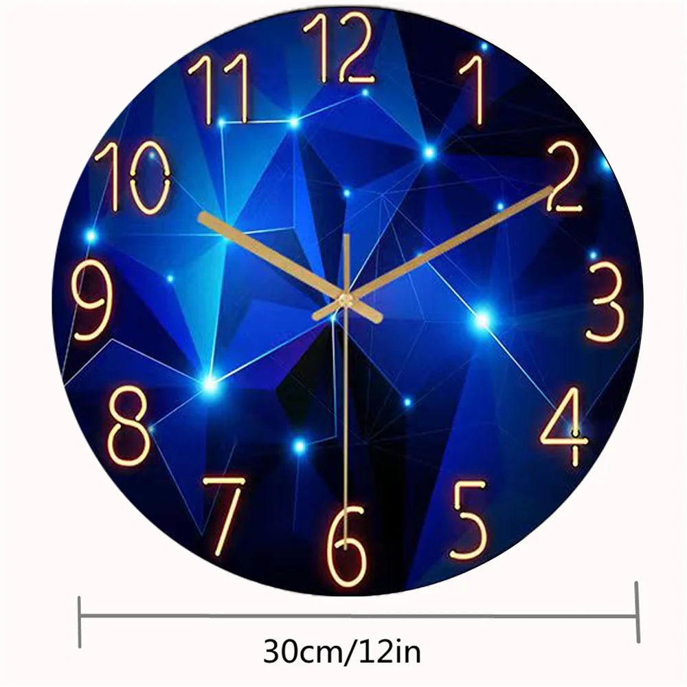 Dark Blue Wall Clock
