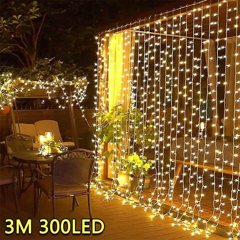 3M LED Curtain String Lights USB