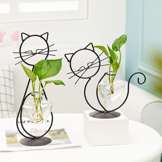 Hydroponic Glass Heart Vase