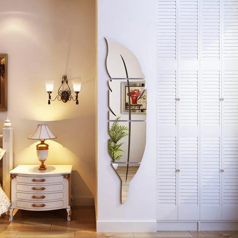Acrylic Feather Mirror