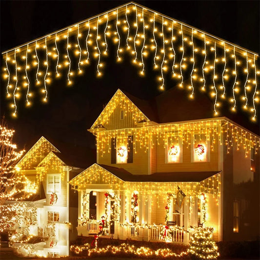 Christmas Lights Waterfall Outdoor Decoration