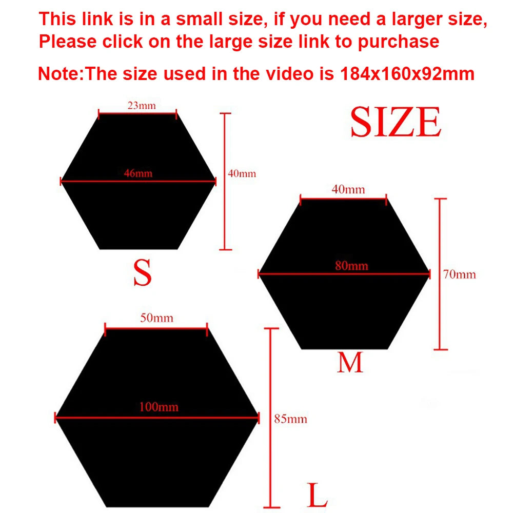 6/12pcs 3D Hexagon Wall Mirror