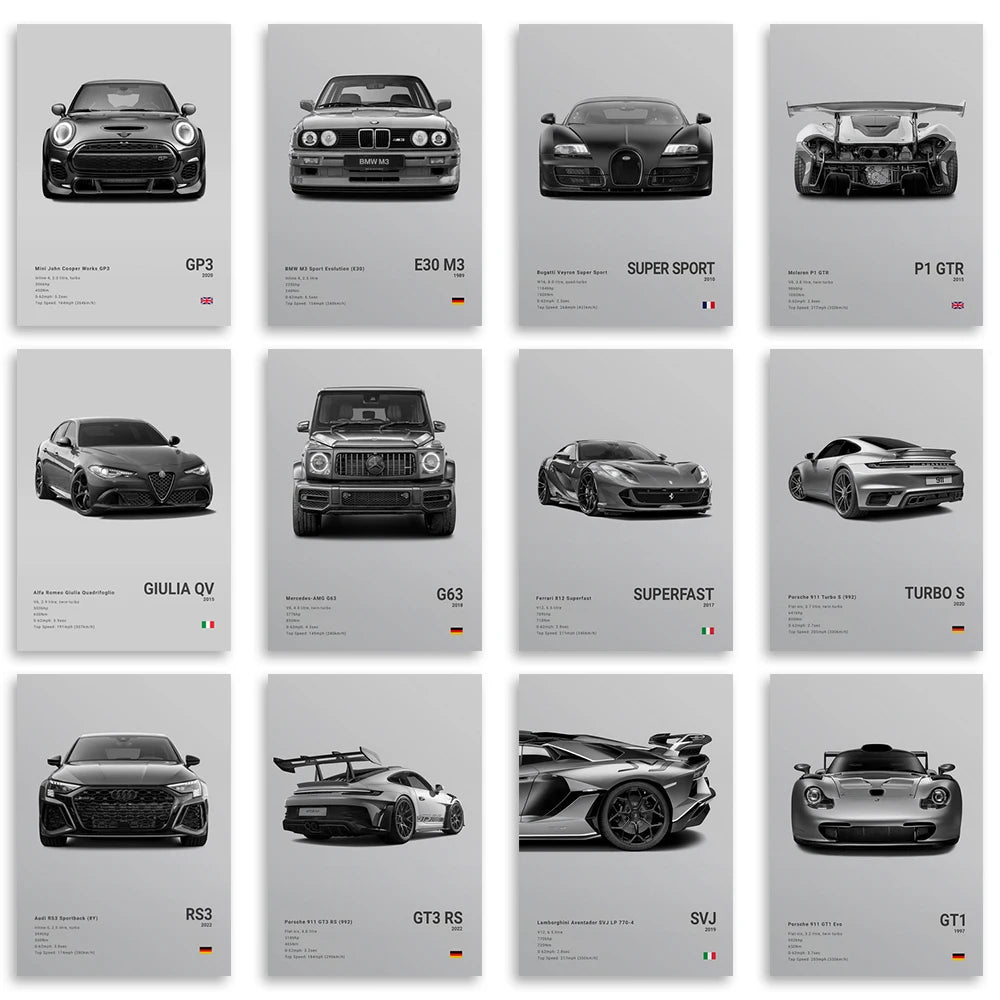Cars Wall Art Print Poster