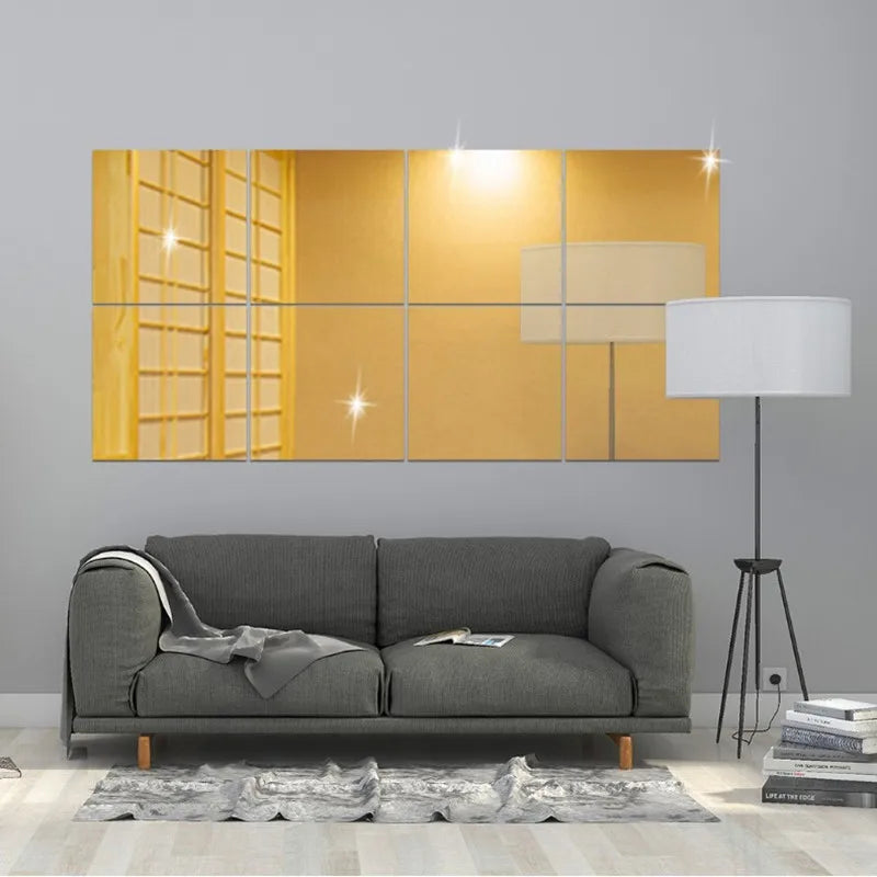 Self-adhesive 3D Square Acrylic Mirror