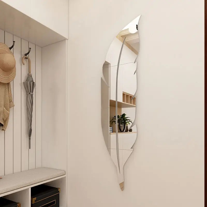 Acrylic Feather Mirror